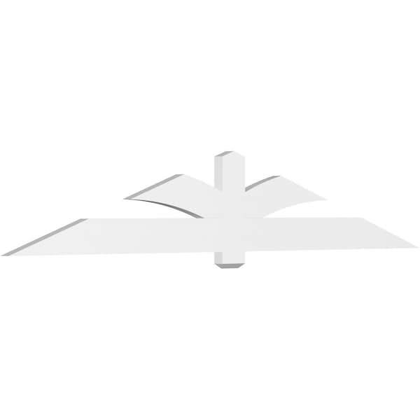 Ekena Millwork Redmond Architectural Grade PVC Gable Bracket, 108"W x 18"H x 2"D x 6"F, 4/12 Pitch GBP108X18X0206RED00 - main